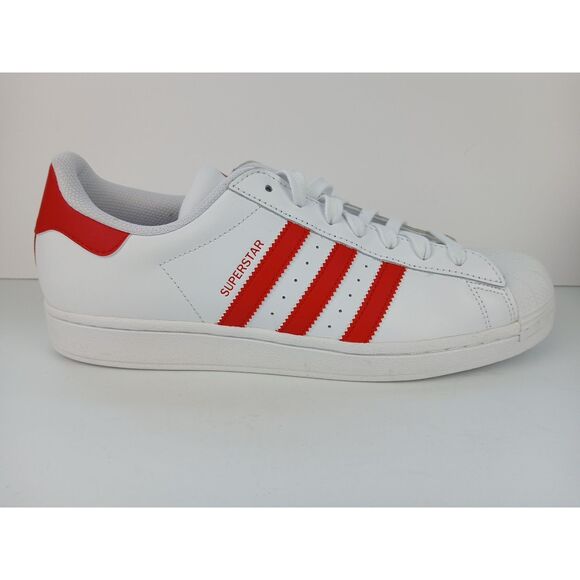 Adidas Superstar Men\'s Size US 12 Athletic Shoes White/Red Sneakers IG9367 New main image 4